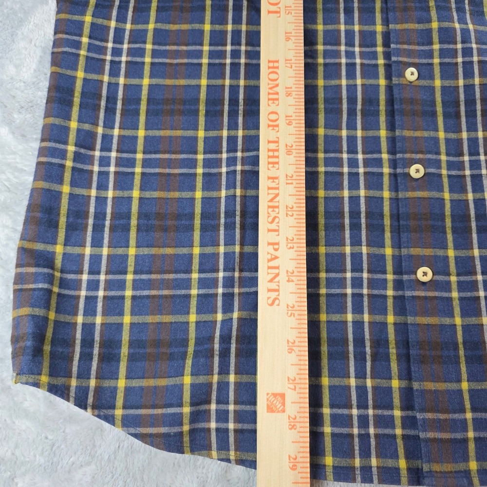 Tommy Bahama Mens XL Blue Yellow Plaid Button Down Shirt Long Sleeve Cotton - Picture 5 of 8